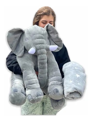 ELEFANTE 60CMPELUCHE CON COBIJA LUMINOSA